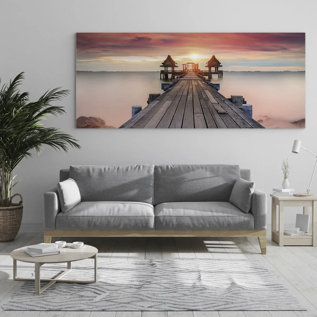 Billede på glas - Fra vest til øst - 120x50 cm