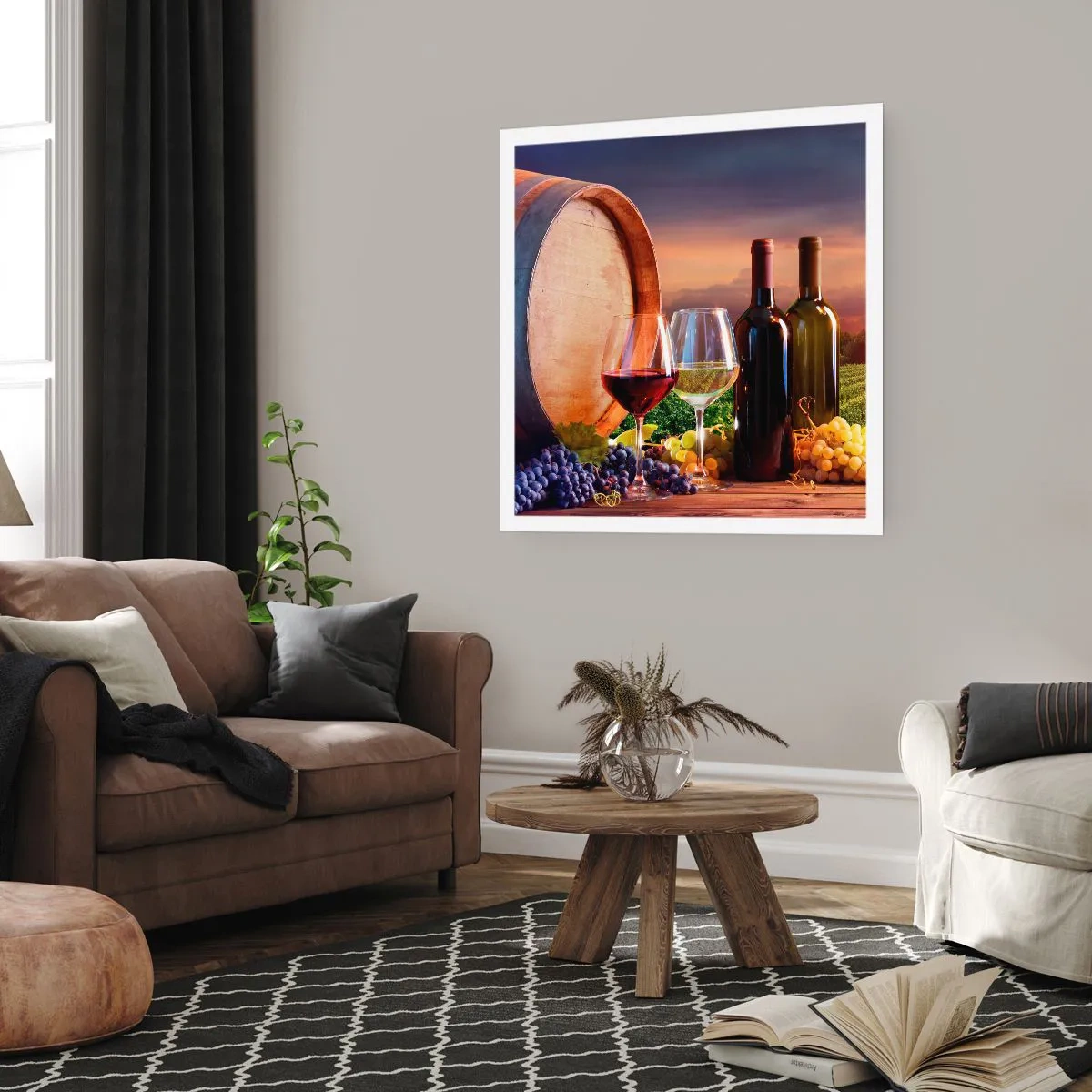 Plakat - Livet har smag her - 40x40 cm