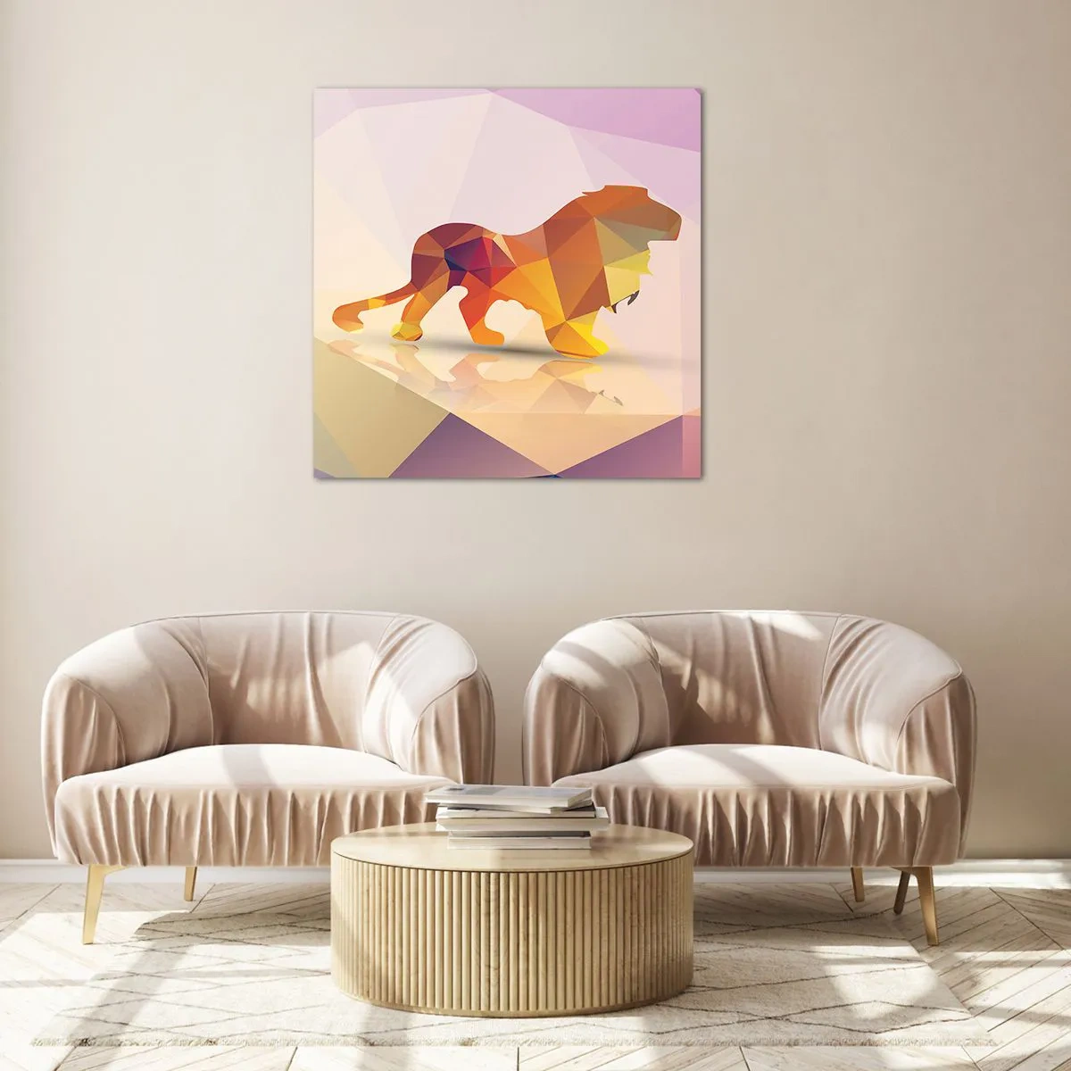 Billede på glas - Diamantkongen - 40x40 cm