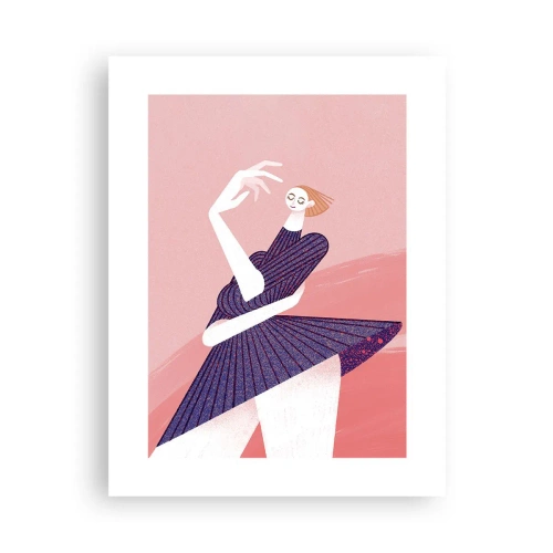 Plakat - Hvert skridt en dansende pas - 30x40 cm
