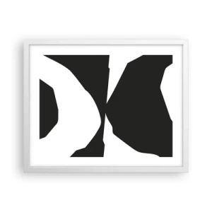Plakat i hvid ramme - Positiv-negativ - 50x40 cm