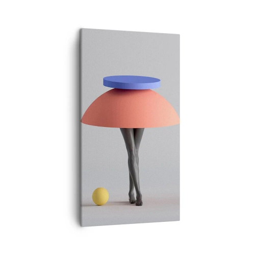 Lærredstryk - Billede på lærred - Surrealistisk komposition - 45x80 cm