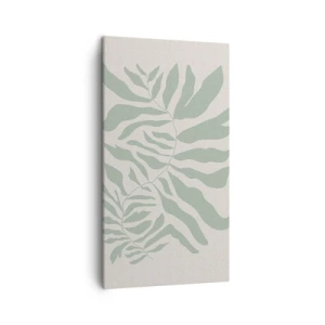 Lærredstryk - Billede på lærred - Smaragdgrøn gren - 45x80 cm