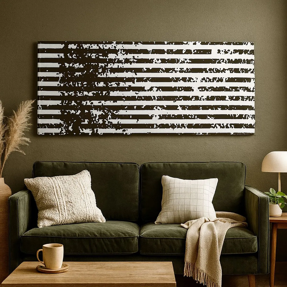 Lærredstryk - Billede på lærred - Rytme og støj - 100x40 cm