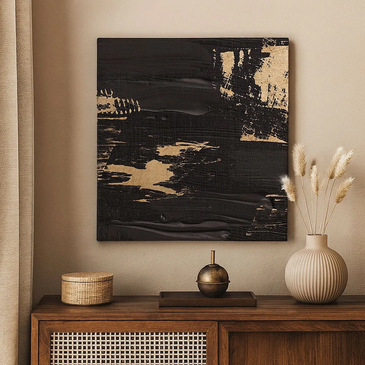 Lærredstryk - Billede på lærred - Et spor af berøring - 30x30 cm