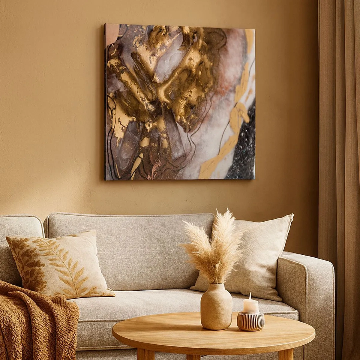 Lærredstryk - Billede på lærred - Jord element - 30x30 cm