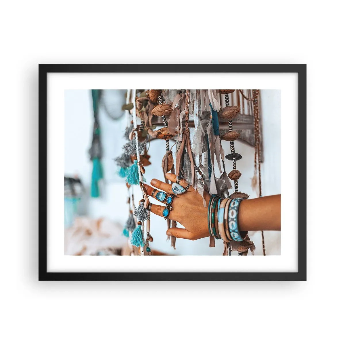 Plakat i sort ramme - Lokale skatte - 50x40 cm