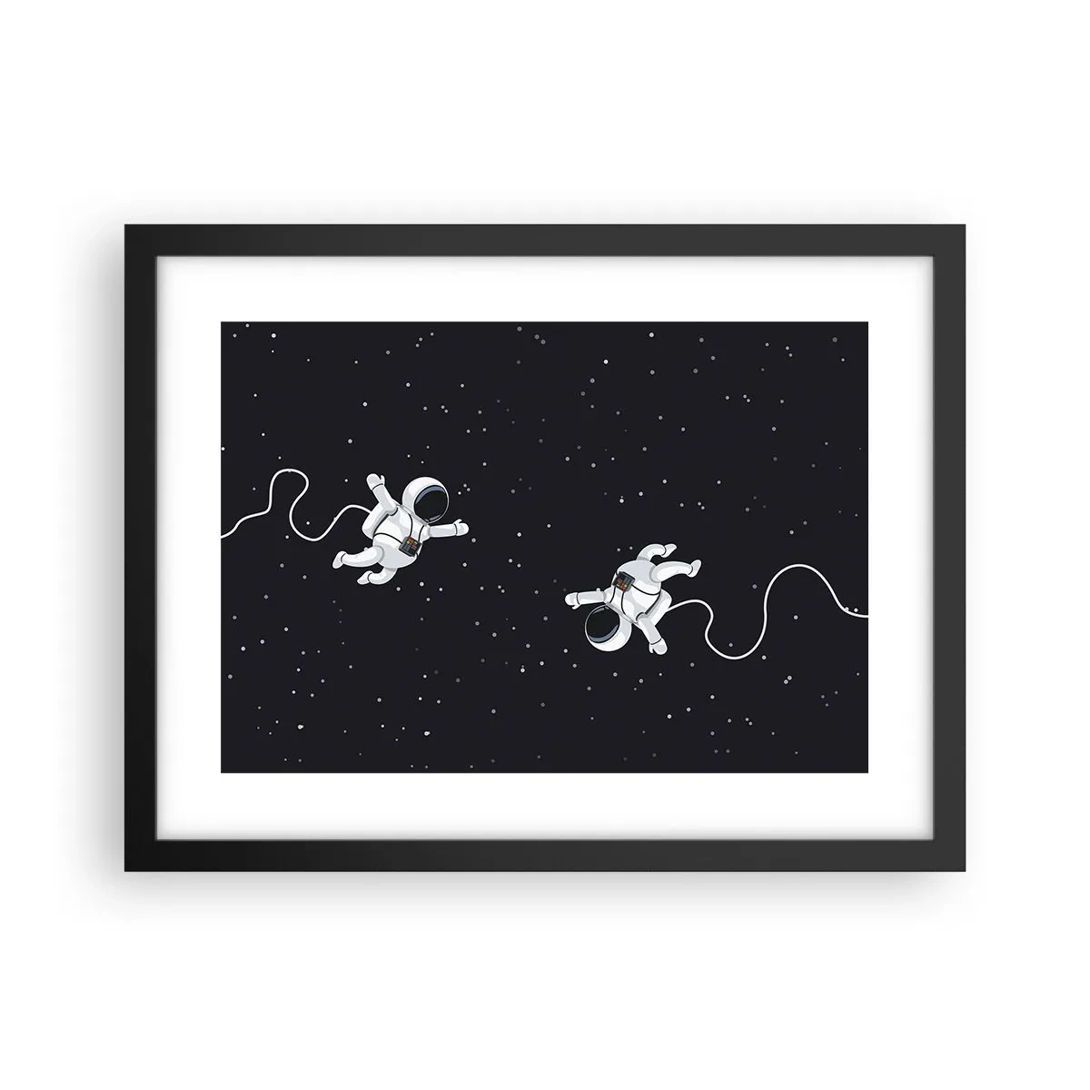Plakat i sort ramme - Rummet vikler sig sammen - 40x30 cm