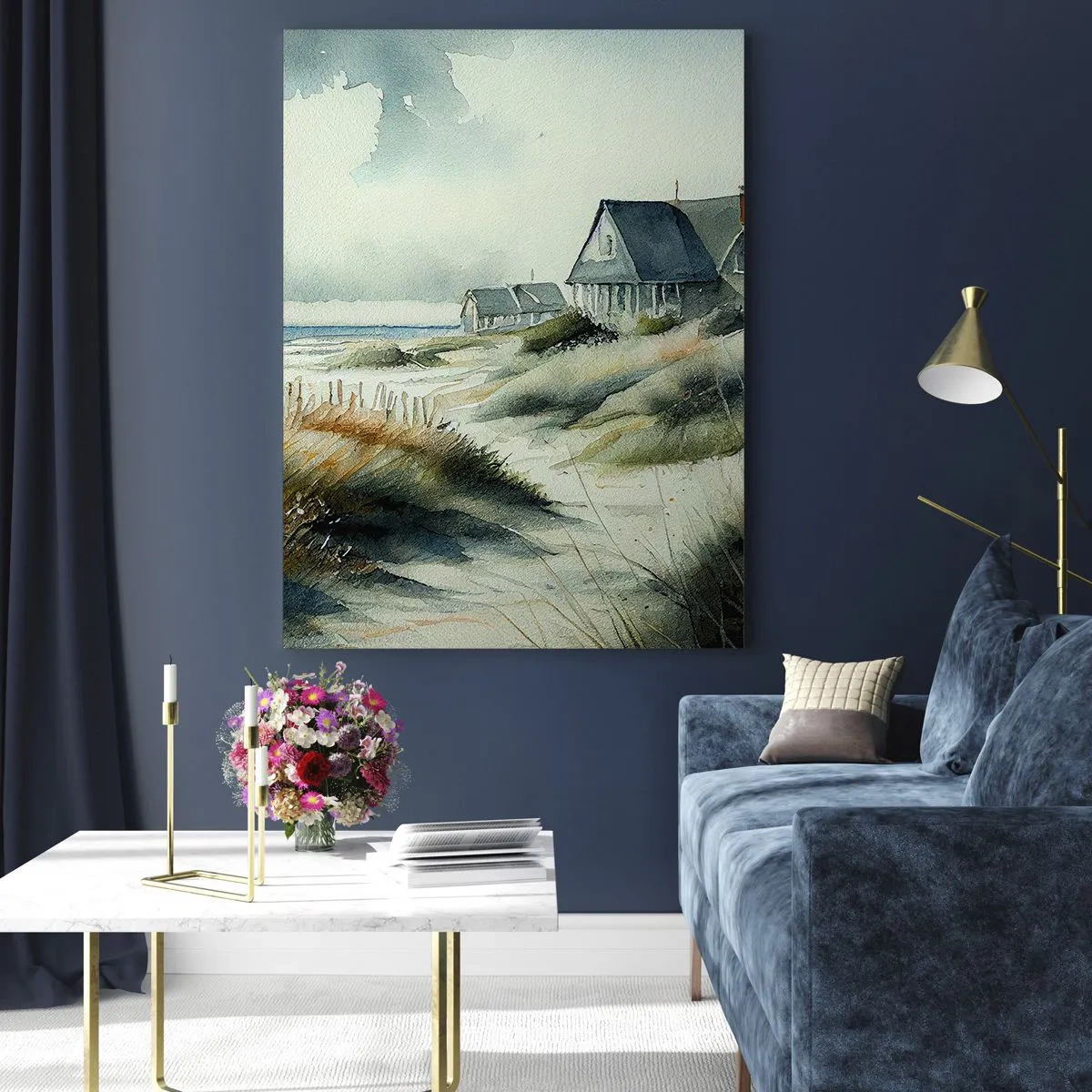 Billede på glas - Væk fra trængsel og travlhed - 50x70 cm