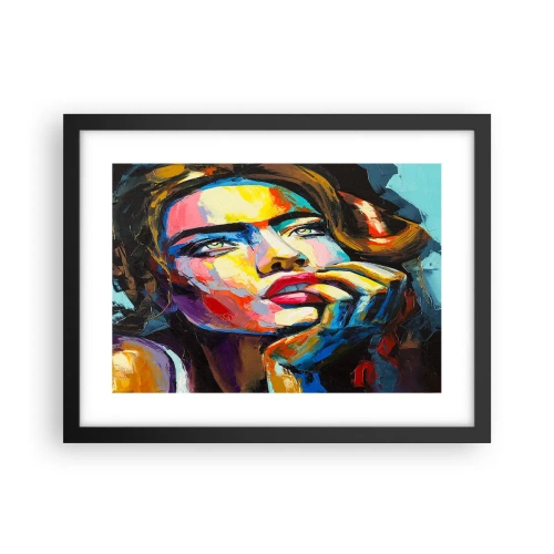 Plakat i sort ramme - Drømme som fugle svæver gennem himlen - 40x30 cm