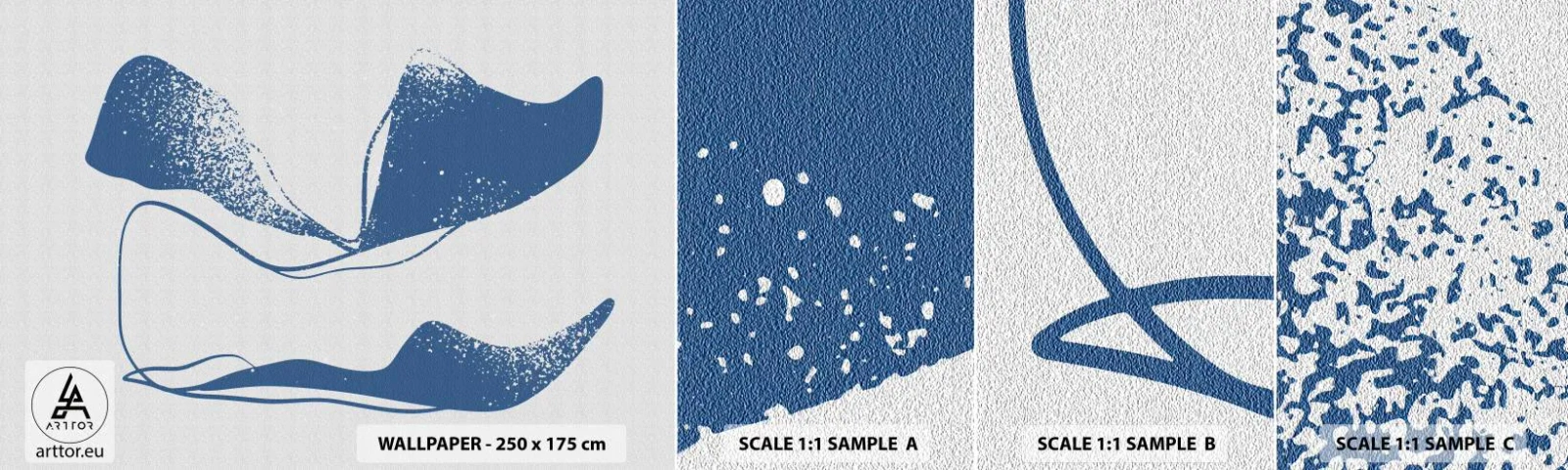 Fototapet Prøve Standard Eco - Bevinget abstraktion - Minimalisme, Abstraktion, Stykke - 100x30 cm