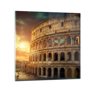 Billede på glas - Kolossalt indtryk - 50x50 cm