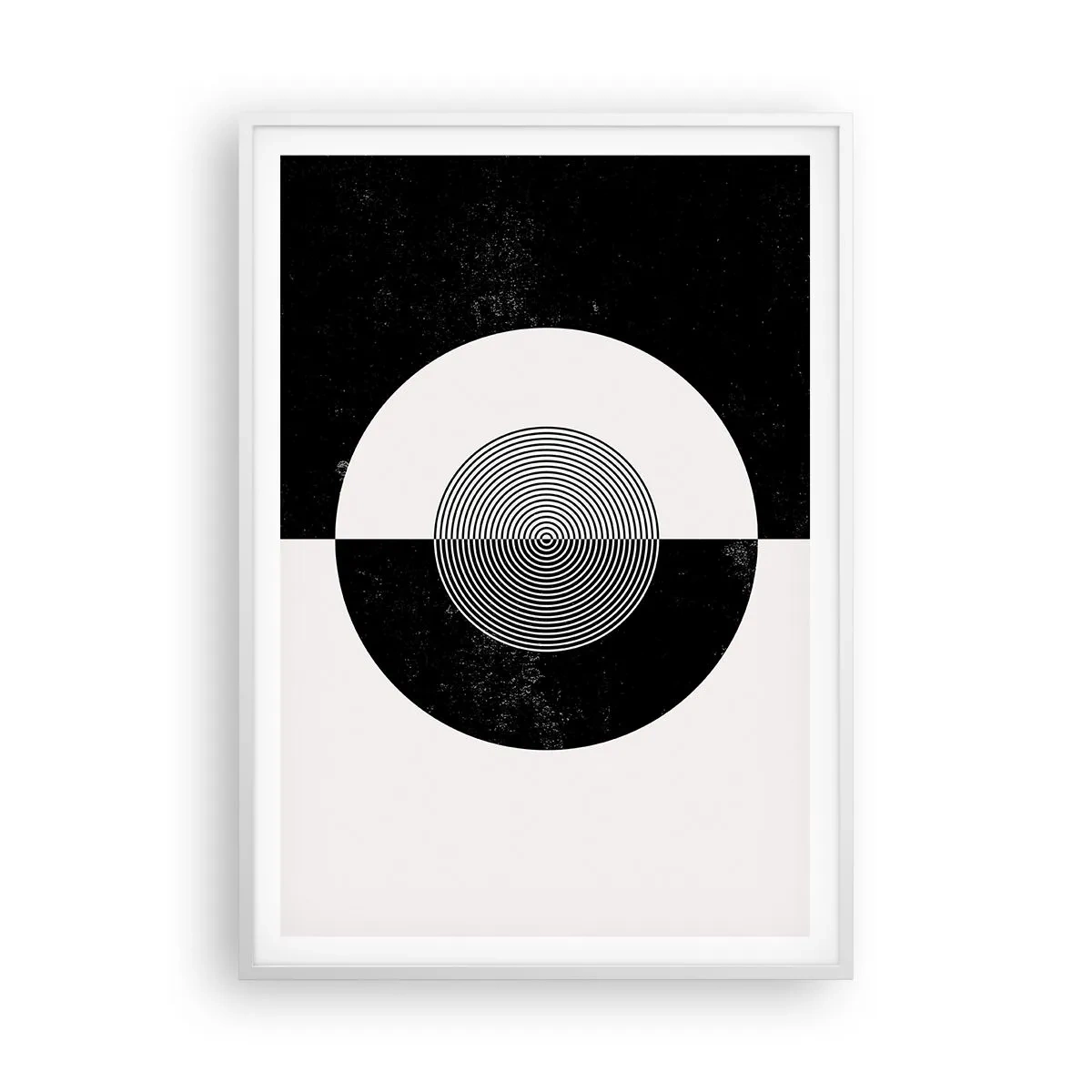 Plakat i hvid ramme - Harmoni i sort og hvidt - 70x100 cm