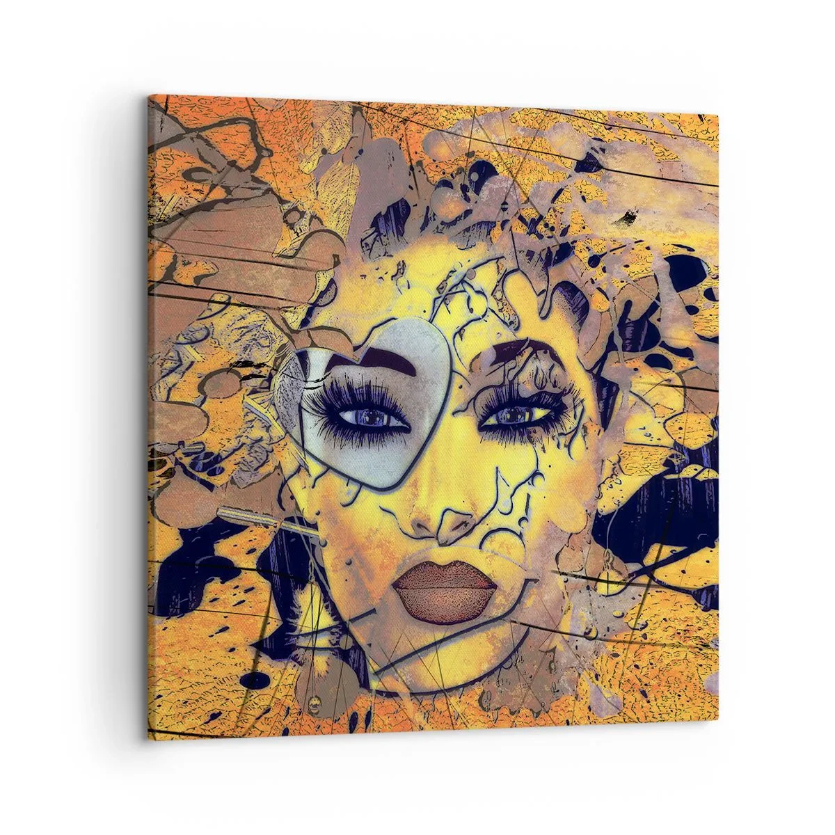 Lærredstryk - Billede på lærred - Solrig skønhed - 50x50 cm