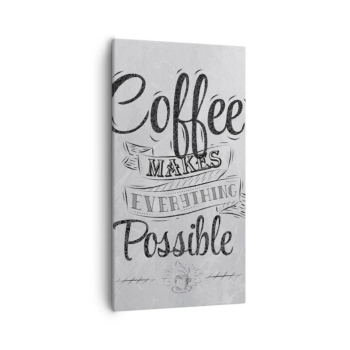 Lærredstryk - Billede på lærred - Hvordan man ikke elsker kaffe - 55x100 cm