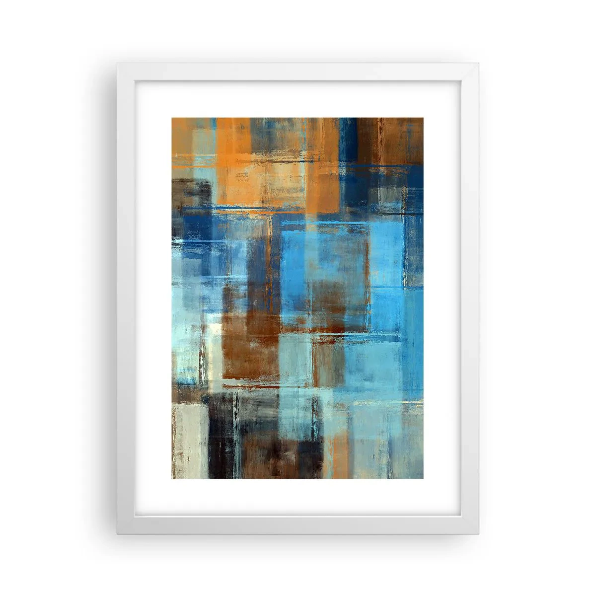 Plakat i hvid ramme - Gennem det blå slør - 30x40 cm