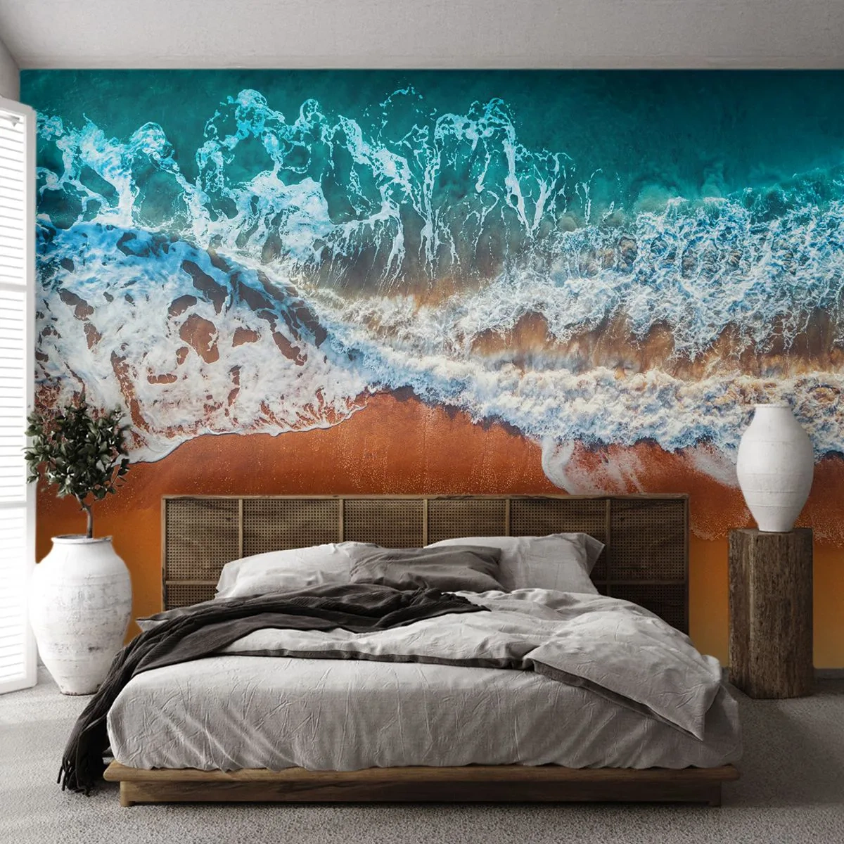 Fototapet Premium Sand - Altid i tandem - Landskab, Hav, Strand - 100x70 cm