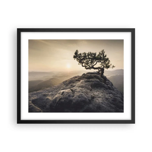 Plakat i sort ramme - Livet vinder altid - 50x40 cm