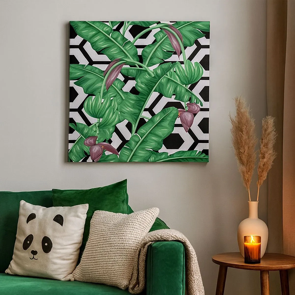 Lærredstryk - Billede på lærred - Symmetrisk komposition fra naturen - 30x30 cm