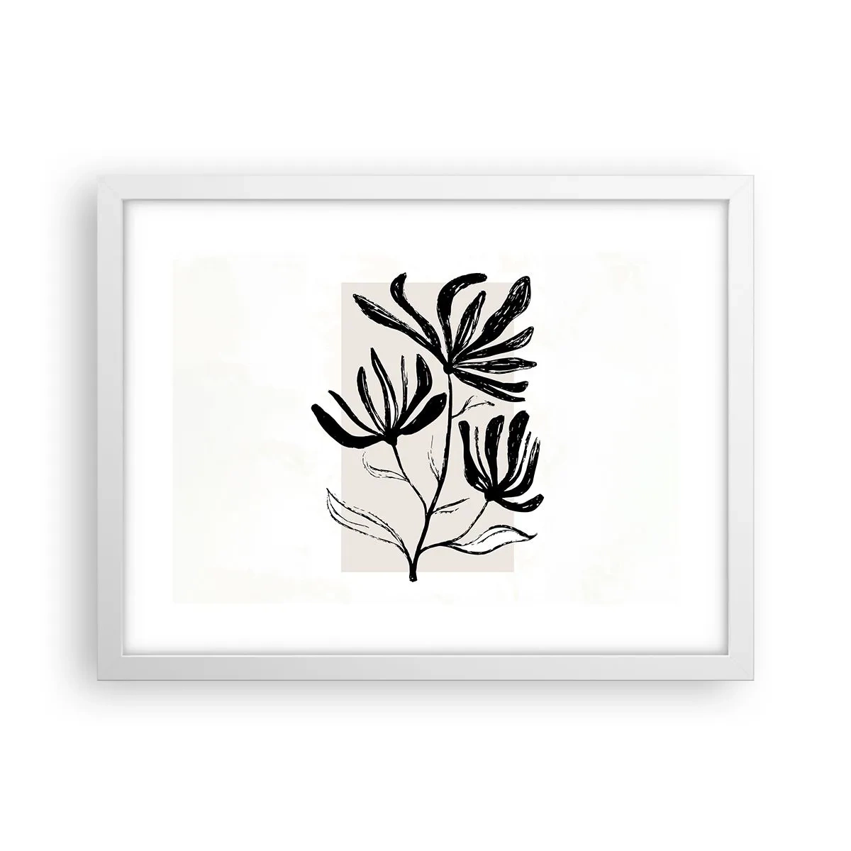 Plakat i hvid ramme - Skitse til et herbarium - 40x30 cm