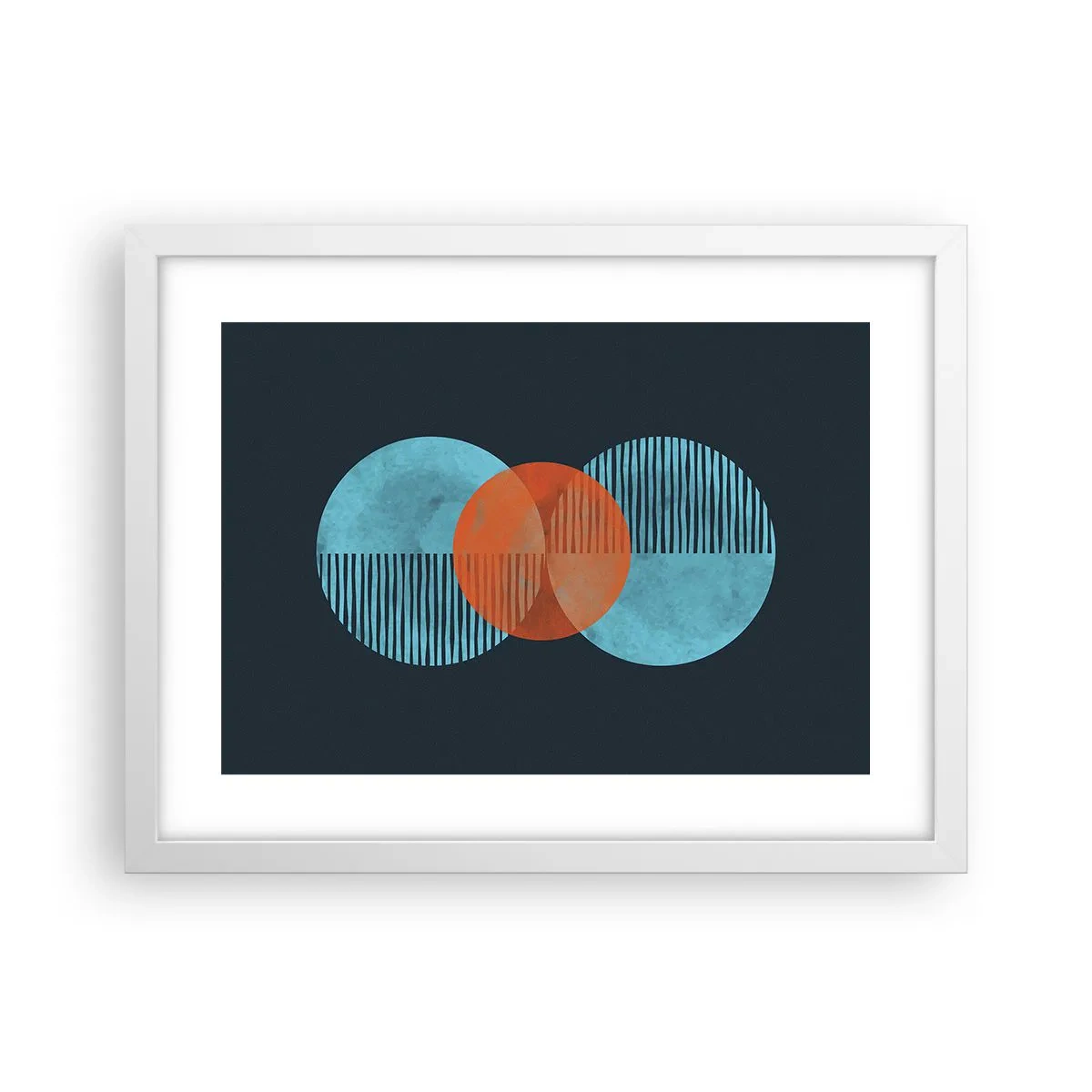 Plakat i hvid ramme - Symmetrisk sammensætning - 40x30 cm