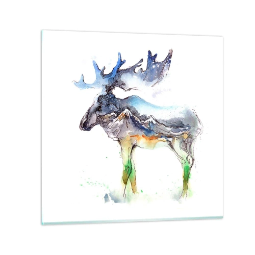 Billede på glas - Helten i en vinterfortælling - 30x30 cm