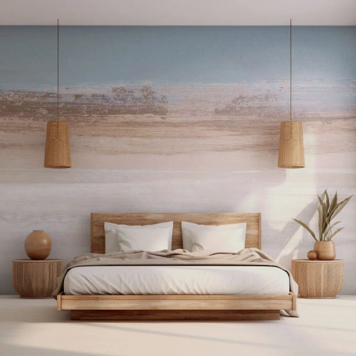 Fototapet Premium Sand - Tvetydigt landskab - Stykke, Lyse, Minimalisme - 100x70 cm