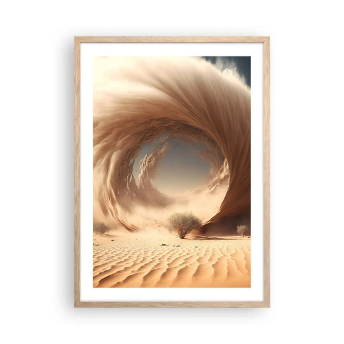 Plakat i ramme af lyst egetræ - Åben portal - 50x70 cm