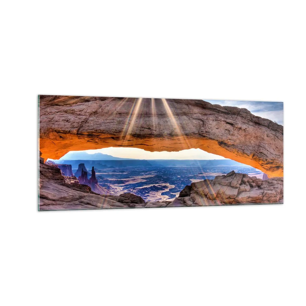 Billede på glas - Gennem stenporten - 100x40 cm