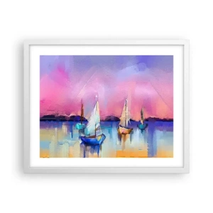 Plakat i hvid ramme - Retning: brede farvande - 50x40 cm