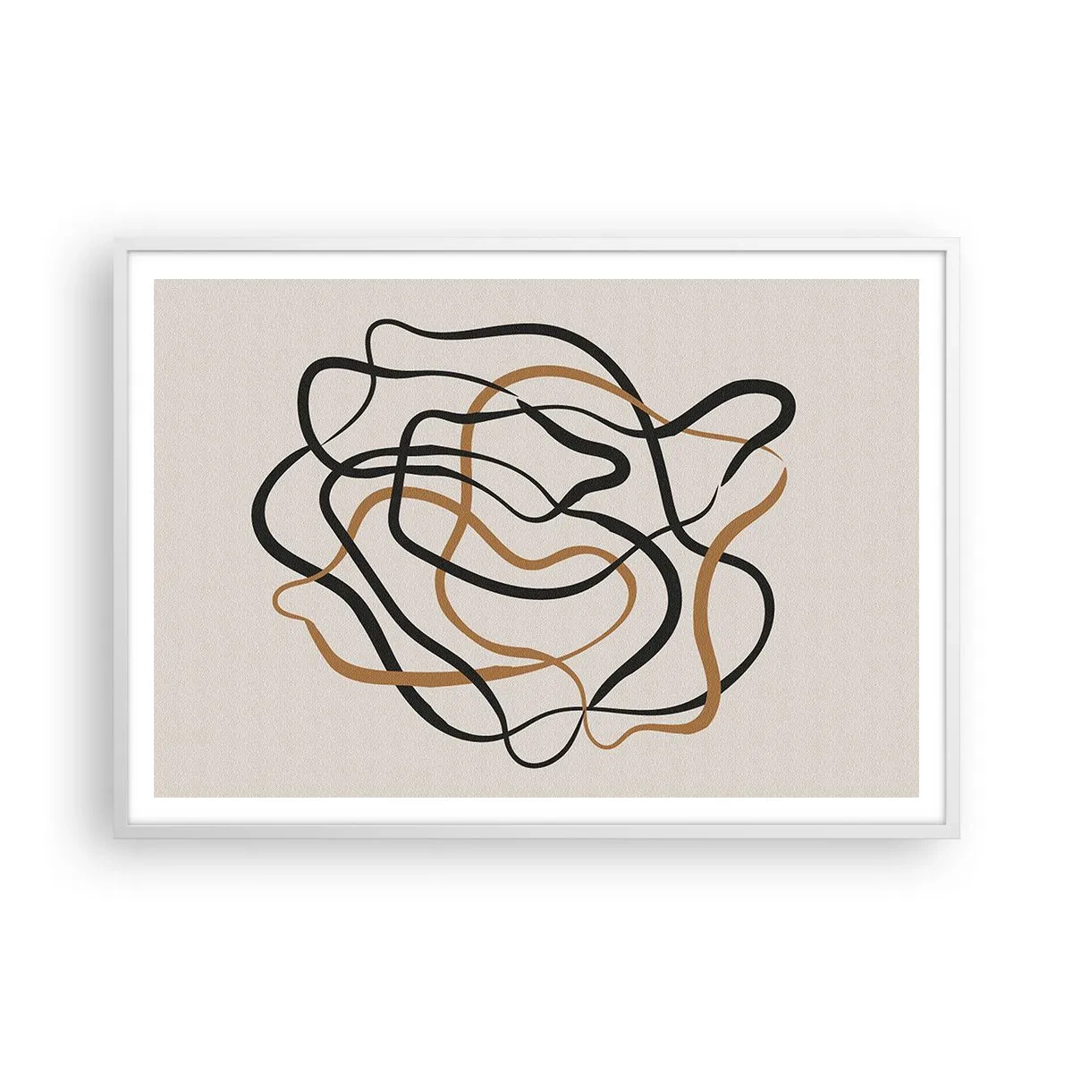Plakat i hvid ramme - Alt er gået galt - 100x70 cm