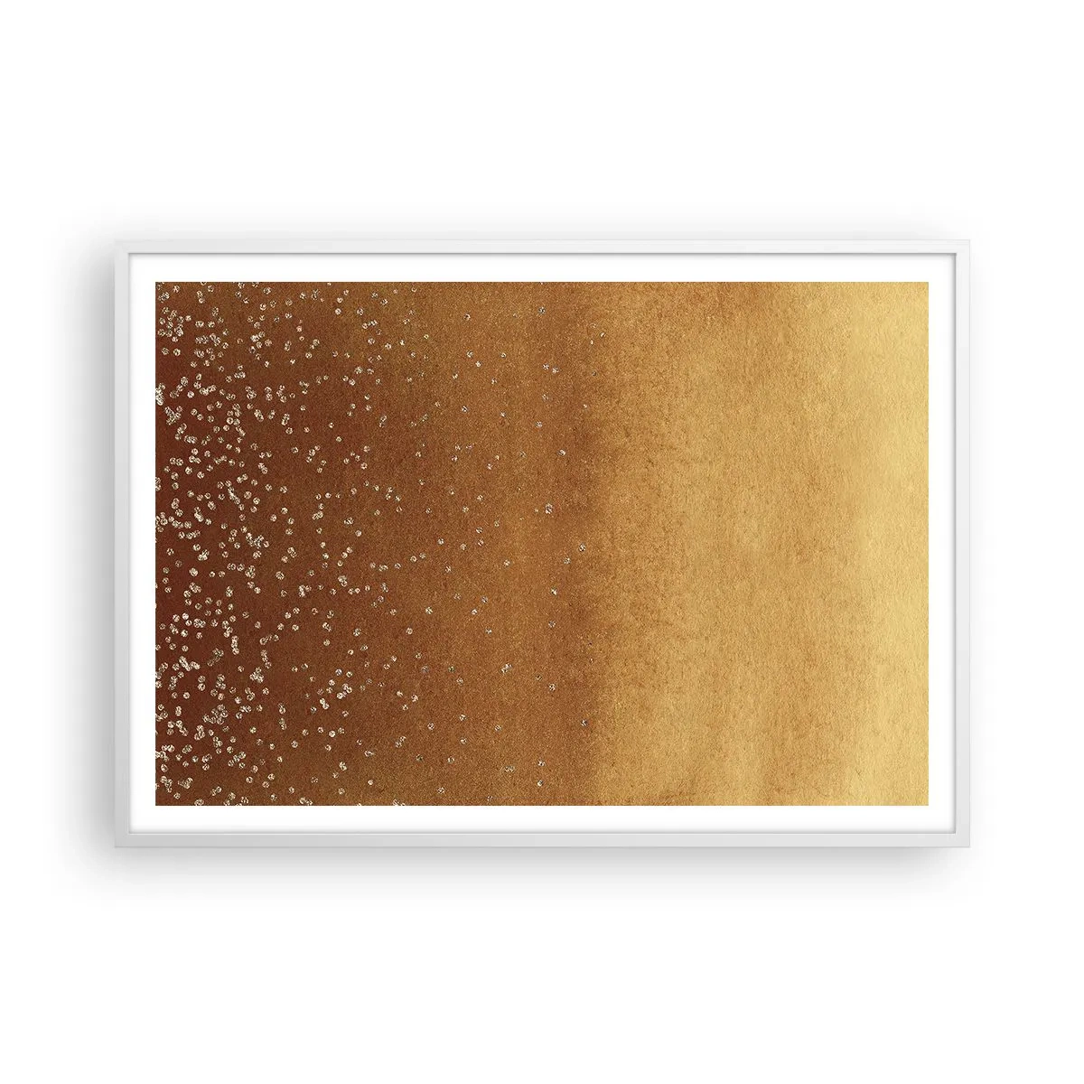 Plakat i hvid ramme - Lysets fødsel - 100x70 cm