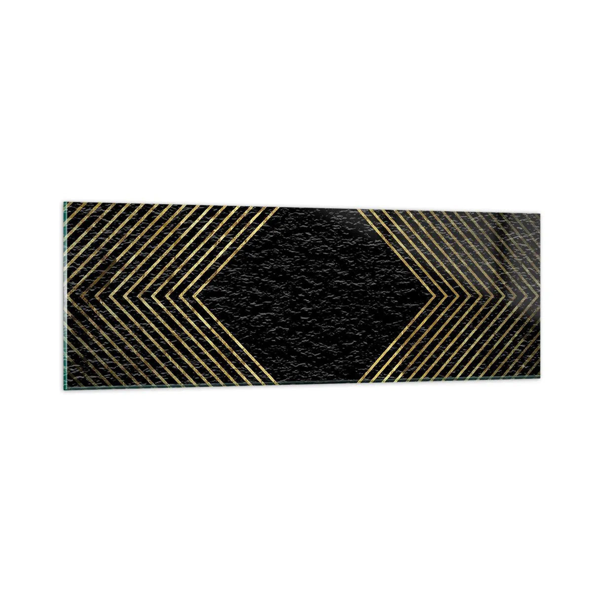 Billede på glas - Geometri i glamour-stil - 90x30 cm