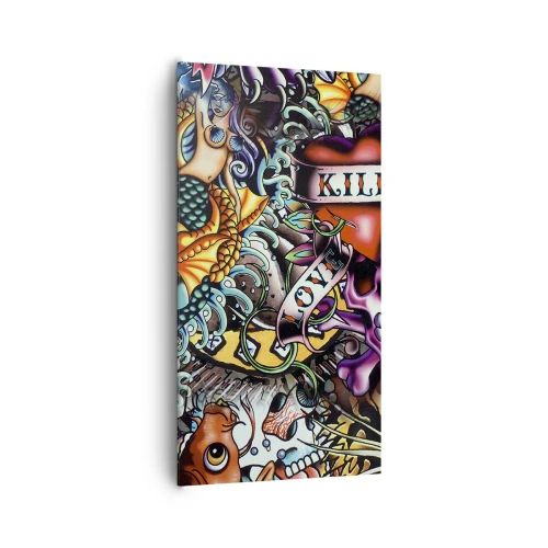 Lærredstryk - Billede på lærred - En tatovørers drøm - 65x120 cm