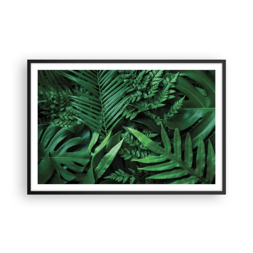 Plakat i sort ramme - Kranset i grønt - 91x61 cm