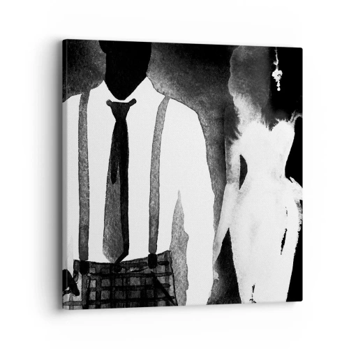 Lærredstryk - Billede på lærred - I en noir-atmosfære - 40x40 cm