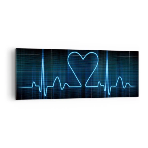 Lærredstryk - Billede på lærred - I hjertets rytme - 140x50 cm