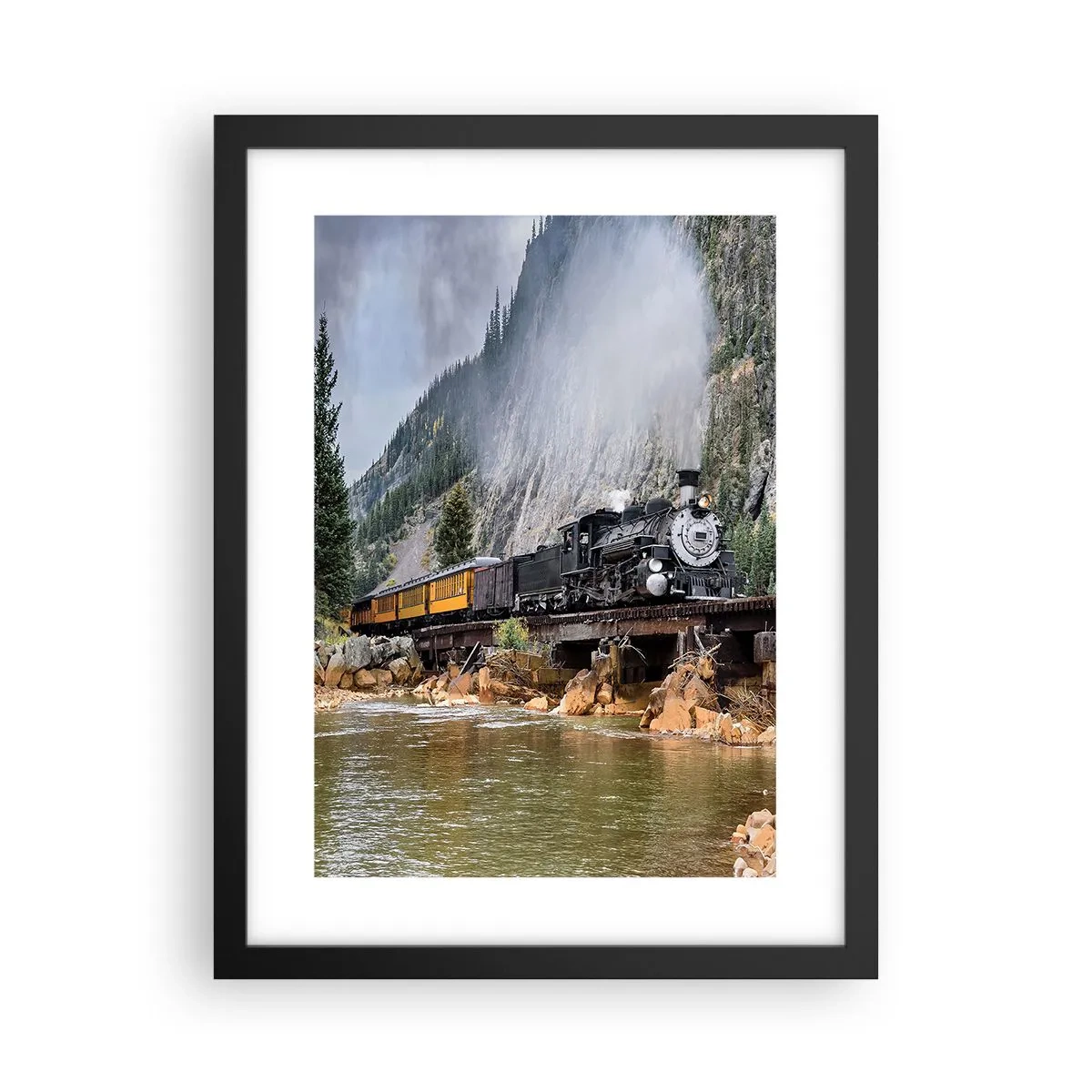 Plakat i sort ramme - Og hvorhen? Hvorhen? - 30x40 cm