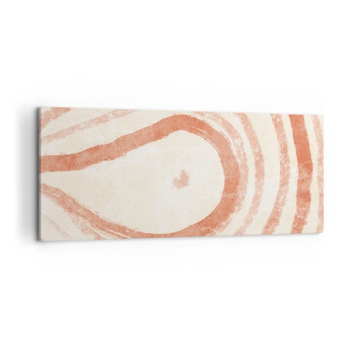 Lærredstryk - Billede på lærred - Koralcirkler - komposition - 100x40 cm