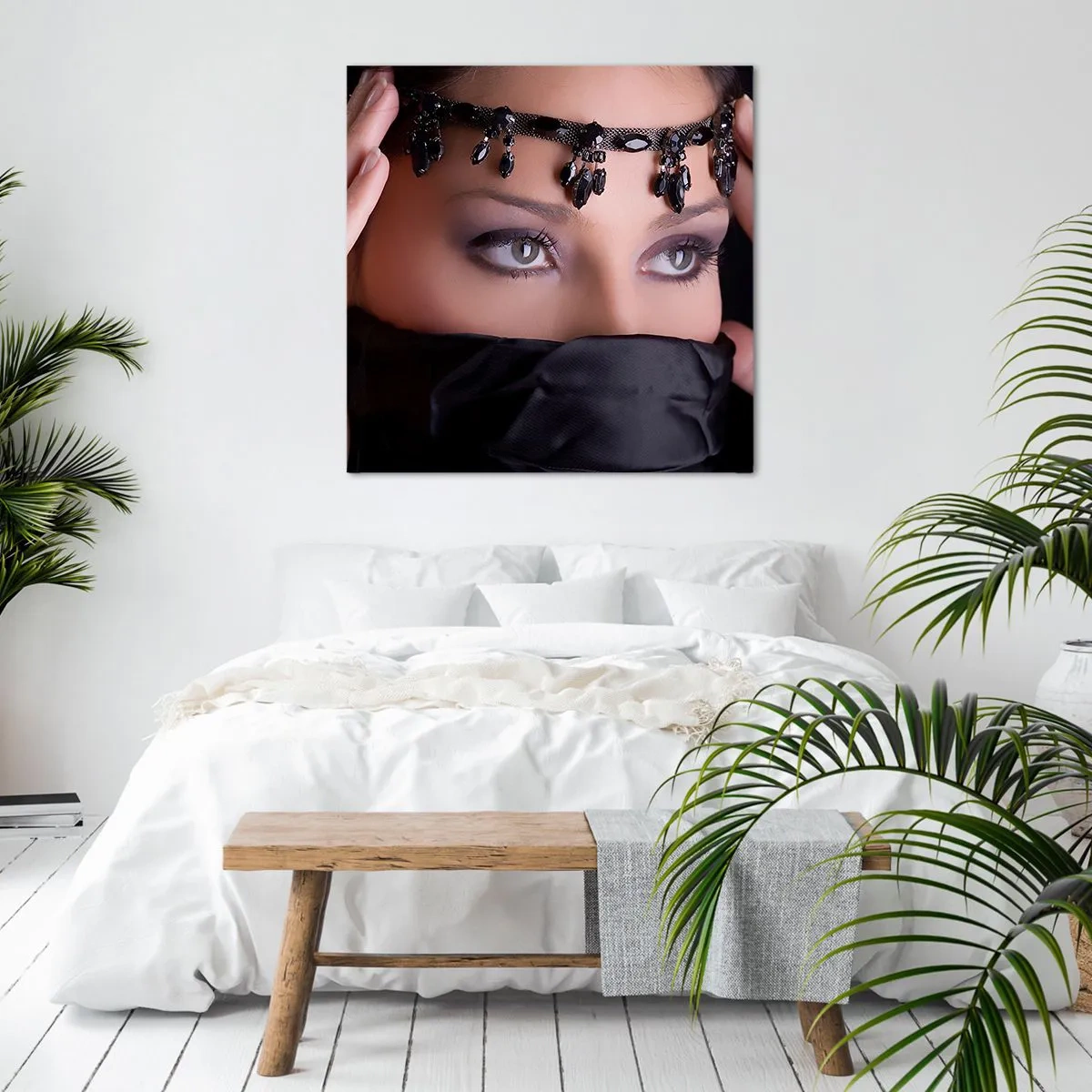 Lærredstryk - Billede på lærred - Orientalsk fristende mysterium - 60x60 cm