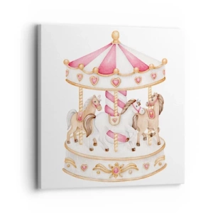 Lærredstryk - Billede på lærred - Barndommens søde verden - 30x30 cm