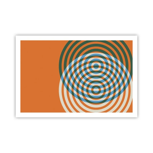 Plakat - Abstrakt cirkulær variation - 91x61 cm