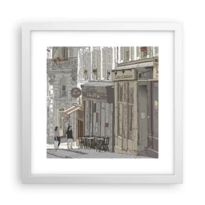 Plakat i hvid ramme - Byens glæder - 30x30 cm