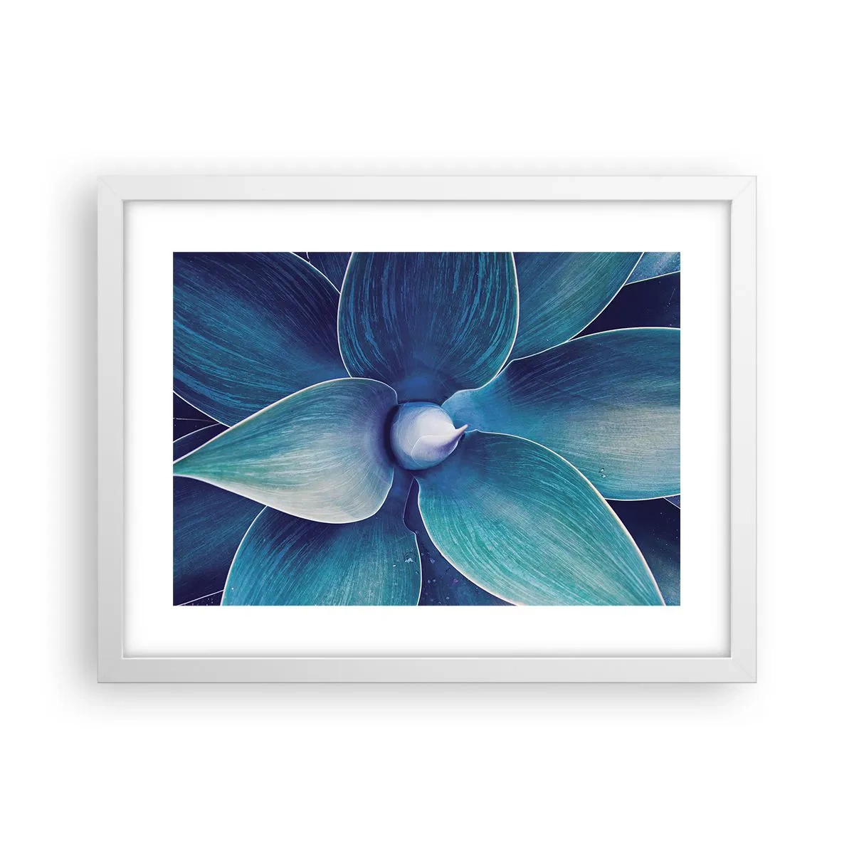 Plakat i hvid ramme - Blå fra himlen - 40x30 cm