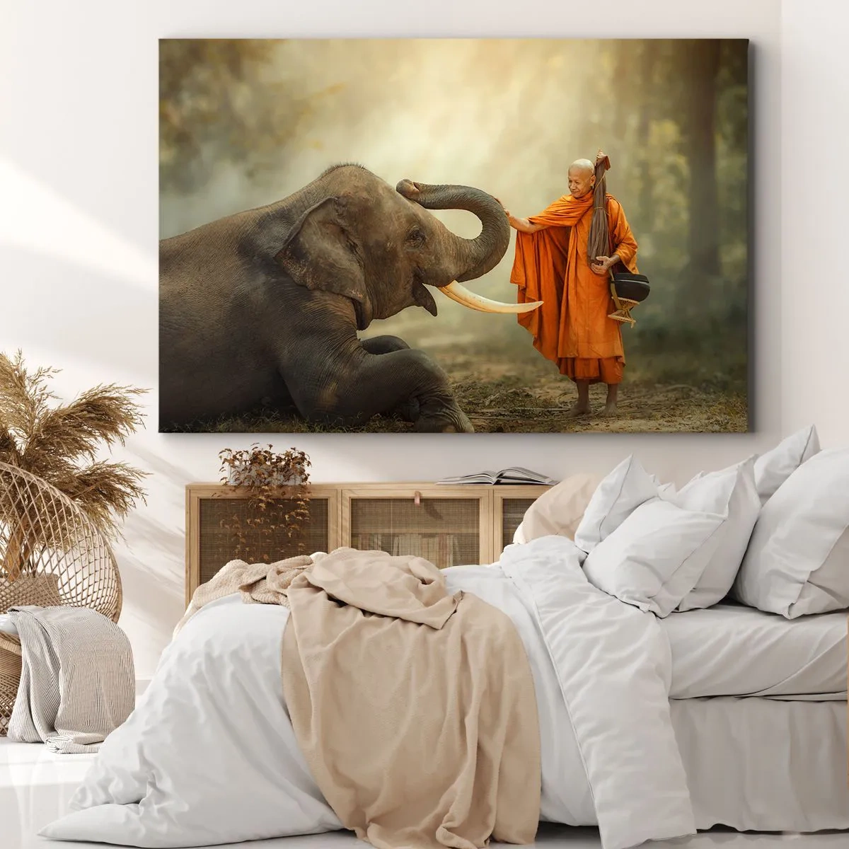 Lærredstryk - Billede på lærred - Møde på ferien - 120x80 cm