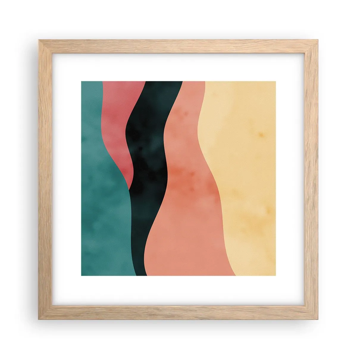 Plakat i ramme af lyst egetræ - Kompatibel manglende overholdelse - 30x30 cm