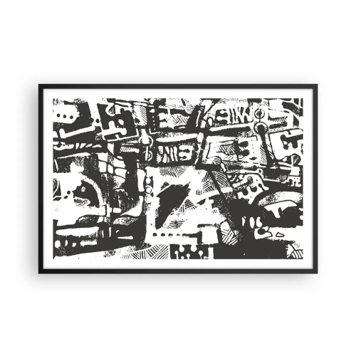 Plakat i sort ramme - Orden eller kaos? - 91x61 cm
