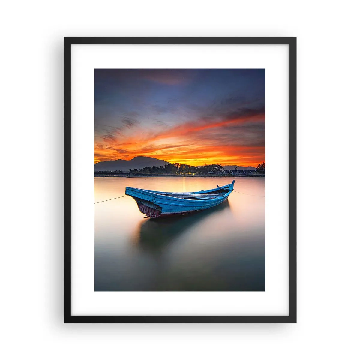 Plakat i sort ramme - En god nat er på vej - 40x50 cm