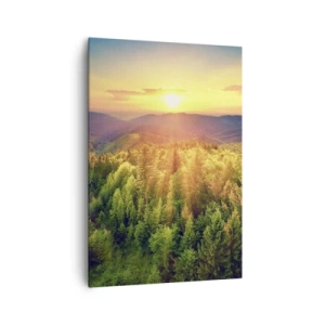 Lærredstryk - Billede på lærred - Toppe og bjergtoppe - 70x100 cm