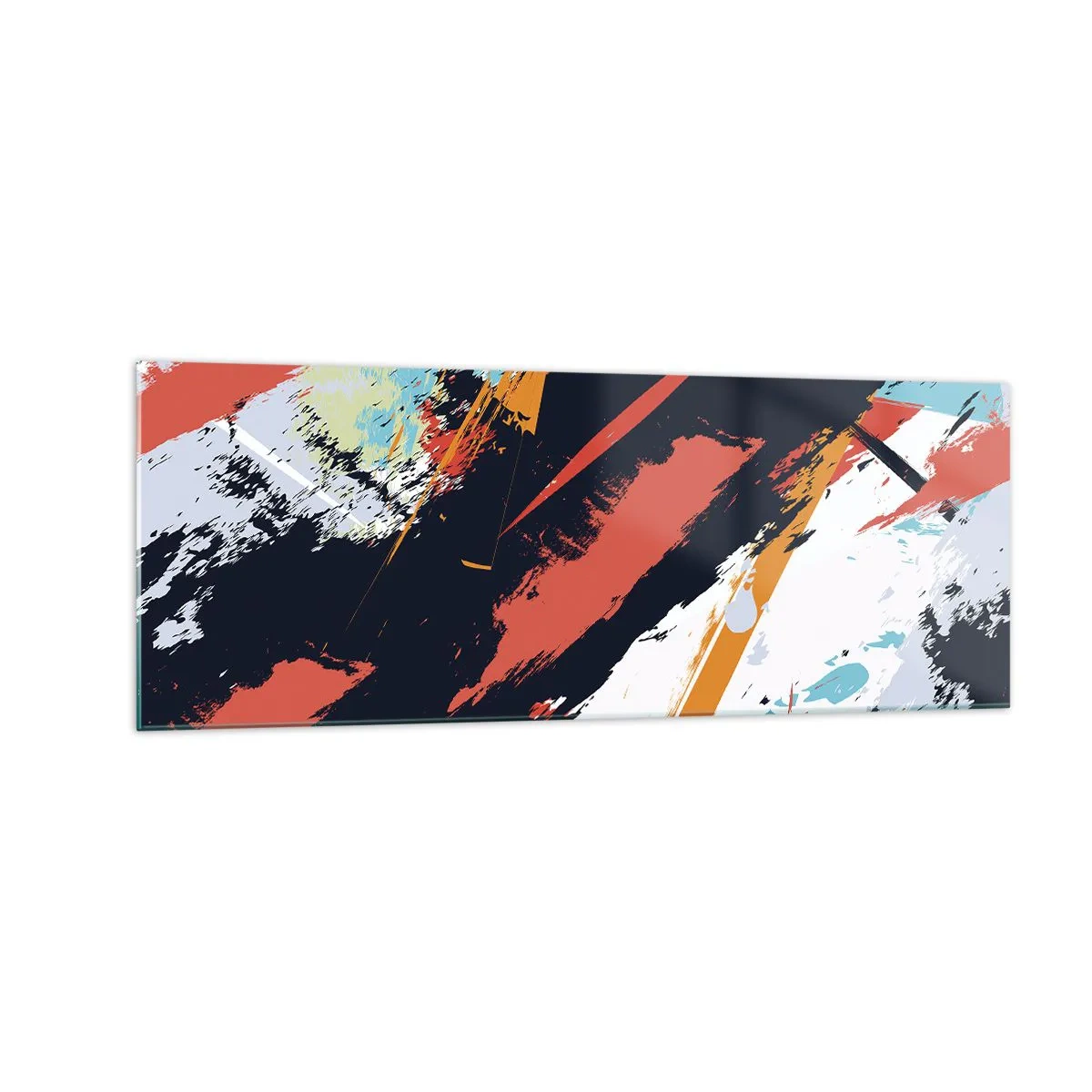 Billede på glas - Dynamisk sammensætning - 140x50 cm